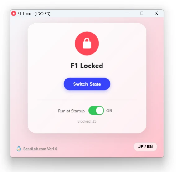 F1-Locker App on Desktop